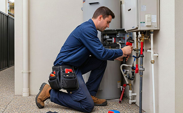 Plumber Servicing Water Unit